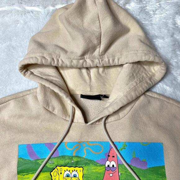 Nickelodeon Sponge Bob Patrick Graphic Hoodie Tan Unisex M - Picture 3 of 9
